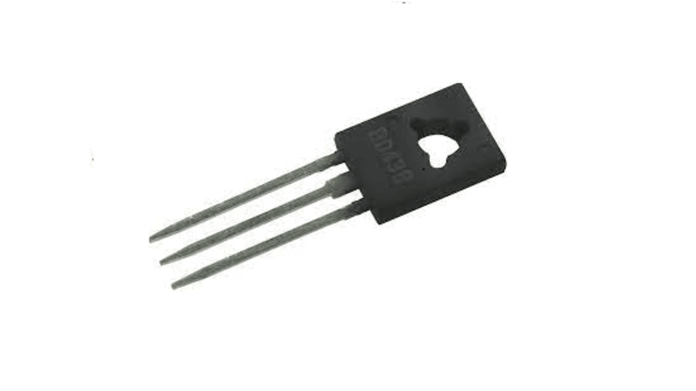 Transistor, BD438, PNP -4 A -45 V SOT-32, 3 pines, 3 MHz, Simple