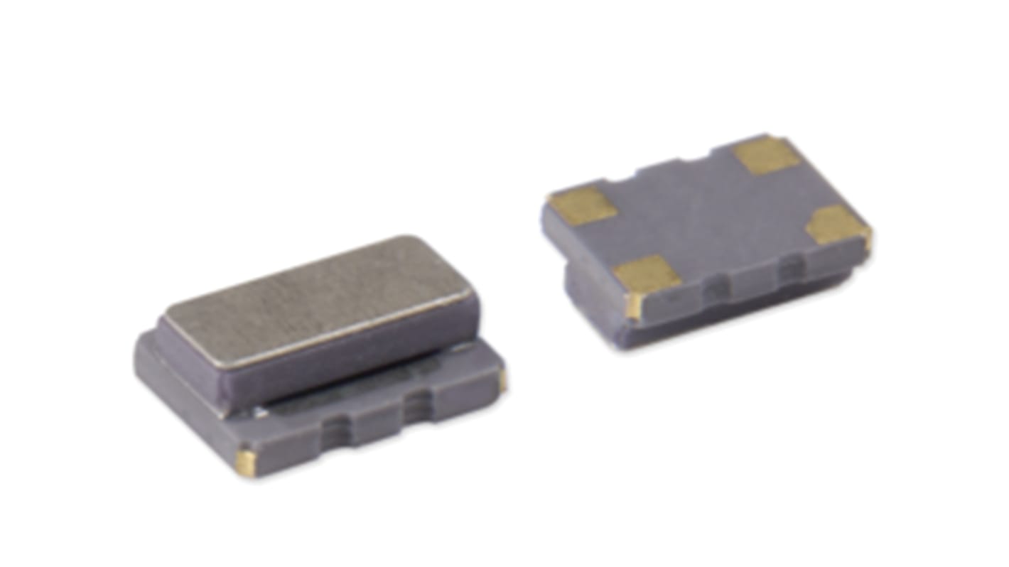 Oscilador de Cristal, 32,76 kHz, ±5ppm HCMOS 15pF SMD, 4 pines, 3.28 x 2.5 x 1.4mm