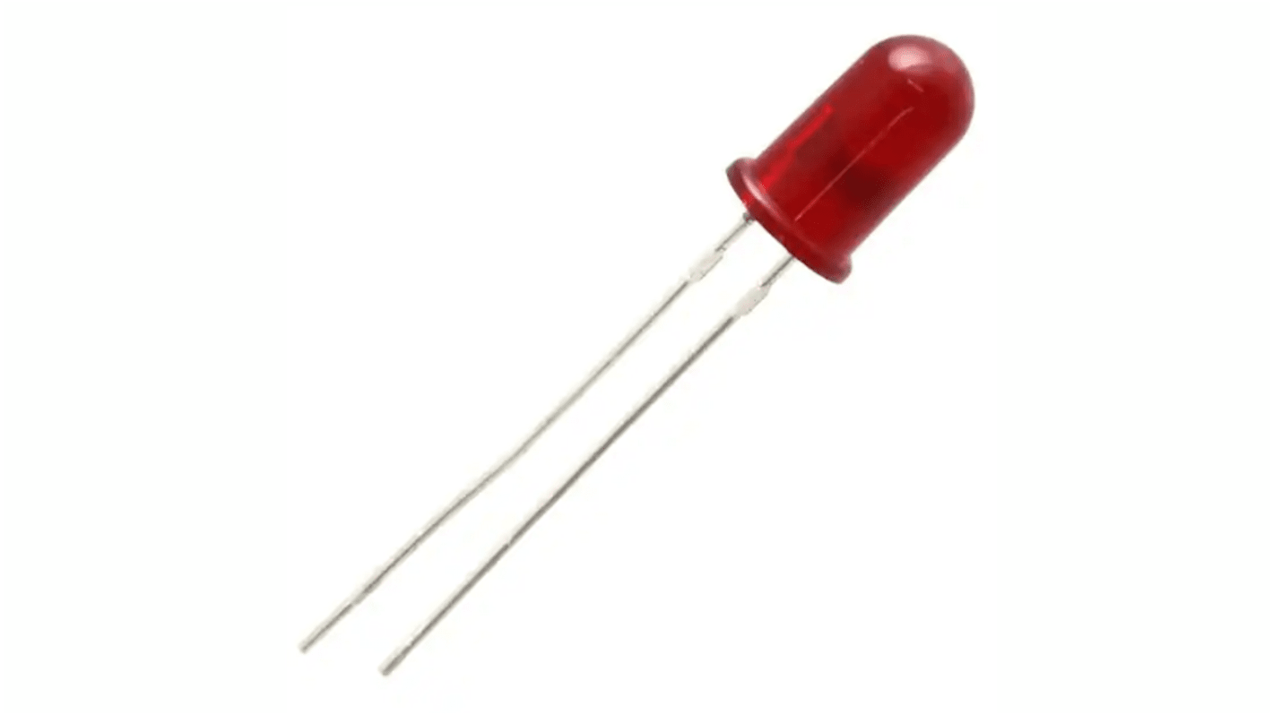 Broadcom1.7 V Red LED 5mm Through Hole, HLMP HLMP-4700