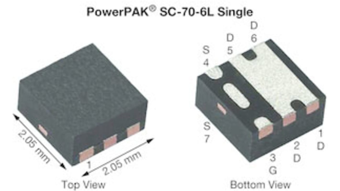 Vishay Siliconix Pチャンネル MOSFET20 V 2.68 A 表面実装 パッケージSC-70-6L 6 ピン