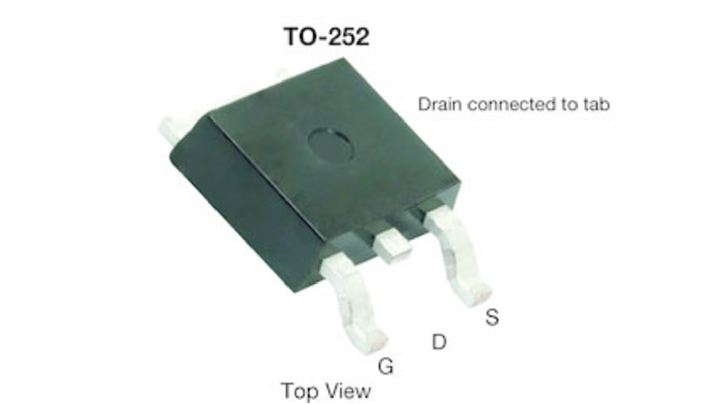 Vishay Siliconix Pチャンネル MOSFET30 V 100 A 表面実装 パッケージDPAK (TO-252) 3 ピン
