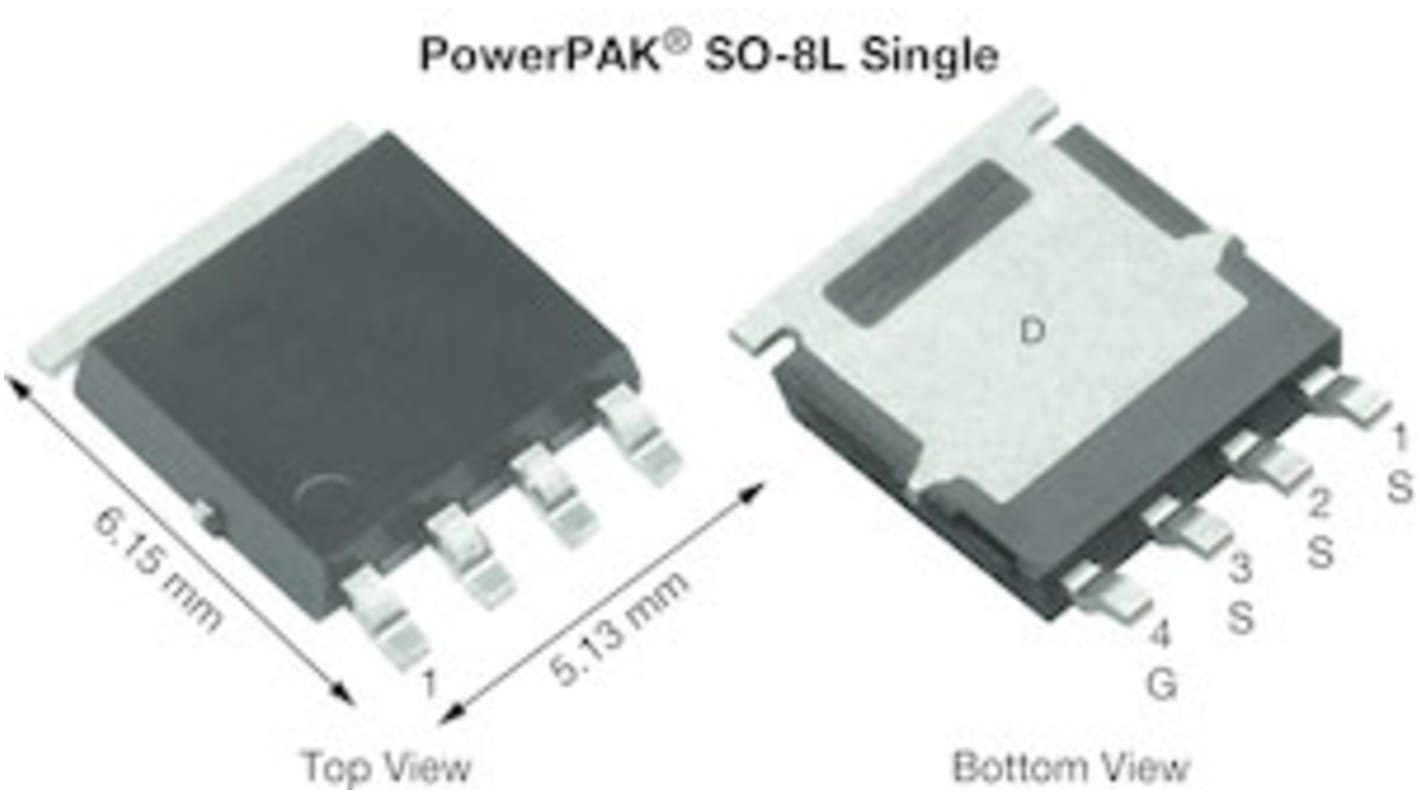 MOSFET Vishay Siliconix, canale P, 20 mΩ, 30 A, PowerPAK SO-8L, Montaggio superficiale