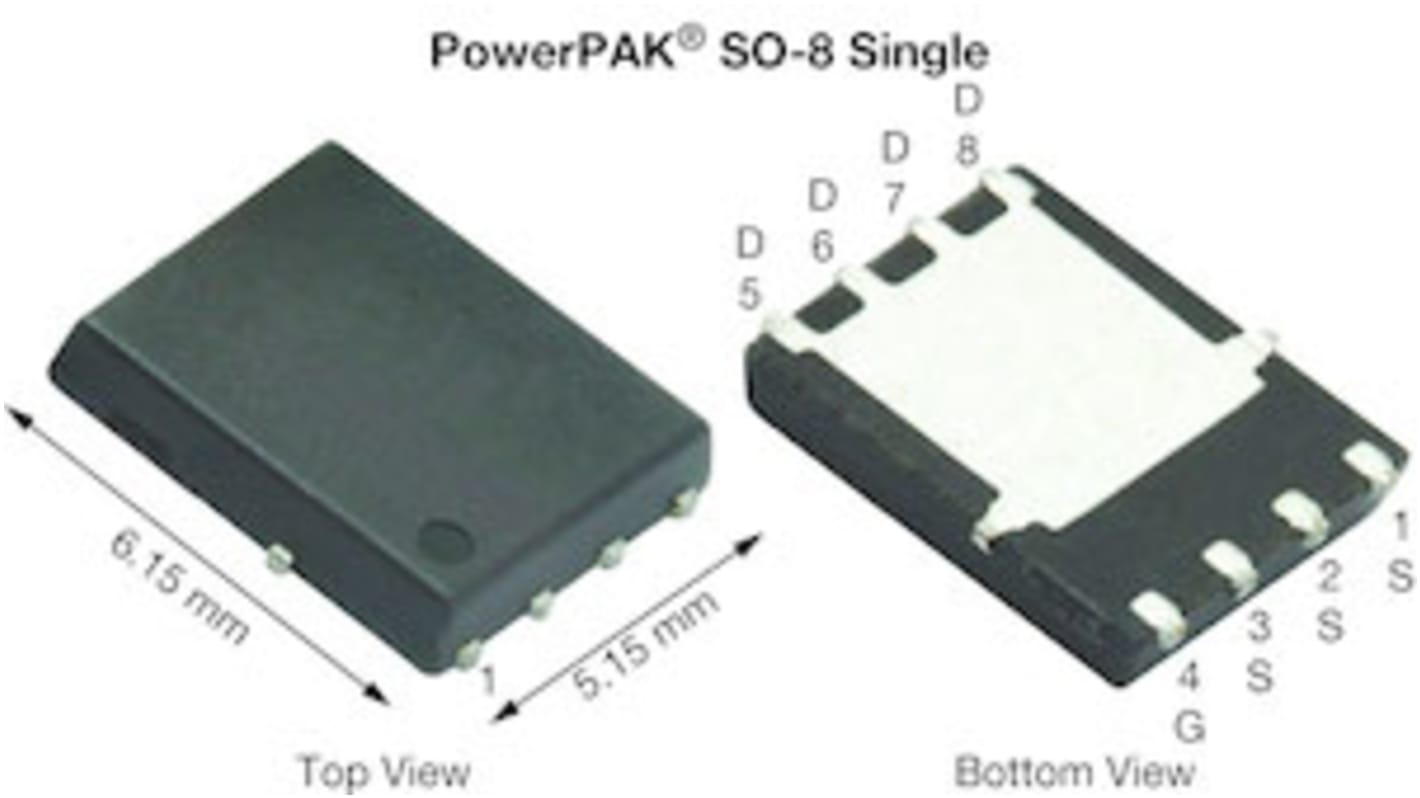 Vishay Siliconix TrenchFET Si7190ADP-T1-RE3 N-Kanal, SMD MOSFET 250 V / 14,4 A 56,8 W, 8-Pin PowerPAK SO-8