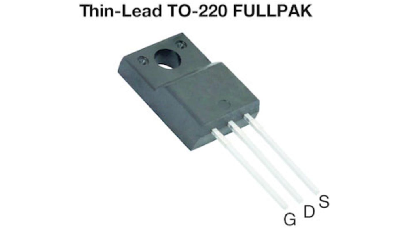 N-Channel MOSFET, 2.8 A, 800 V, 3-Pin TO-220 Vishay Siliconix SIHA2N80E-GE3