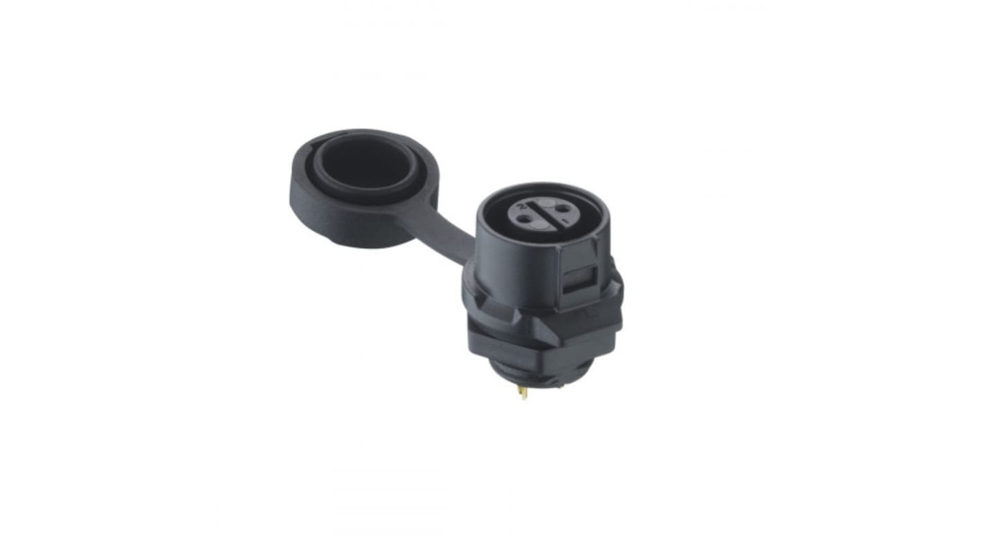 Conector circular Lumberg hembra serie 02 de 6 vías hembra, tamaño carcasa 12, Montaje en Panel, IP65, IP67