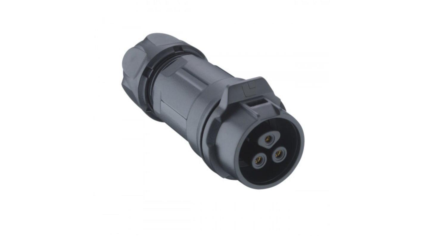 Conector circular Lumberg hembra serie 02 de 2 vías hembra, tamaño carcasa 16, montaje aéreo, IP67