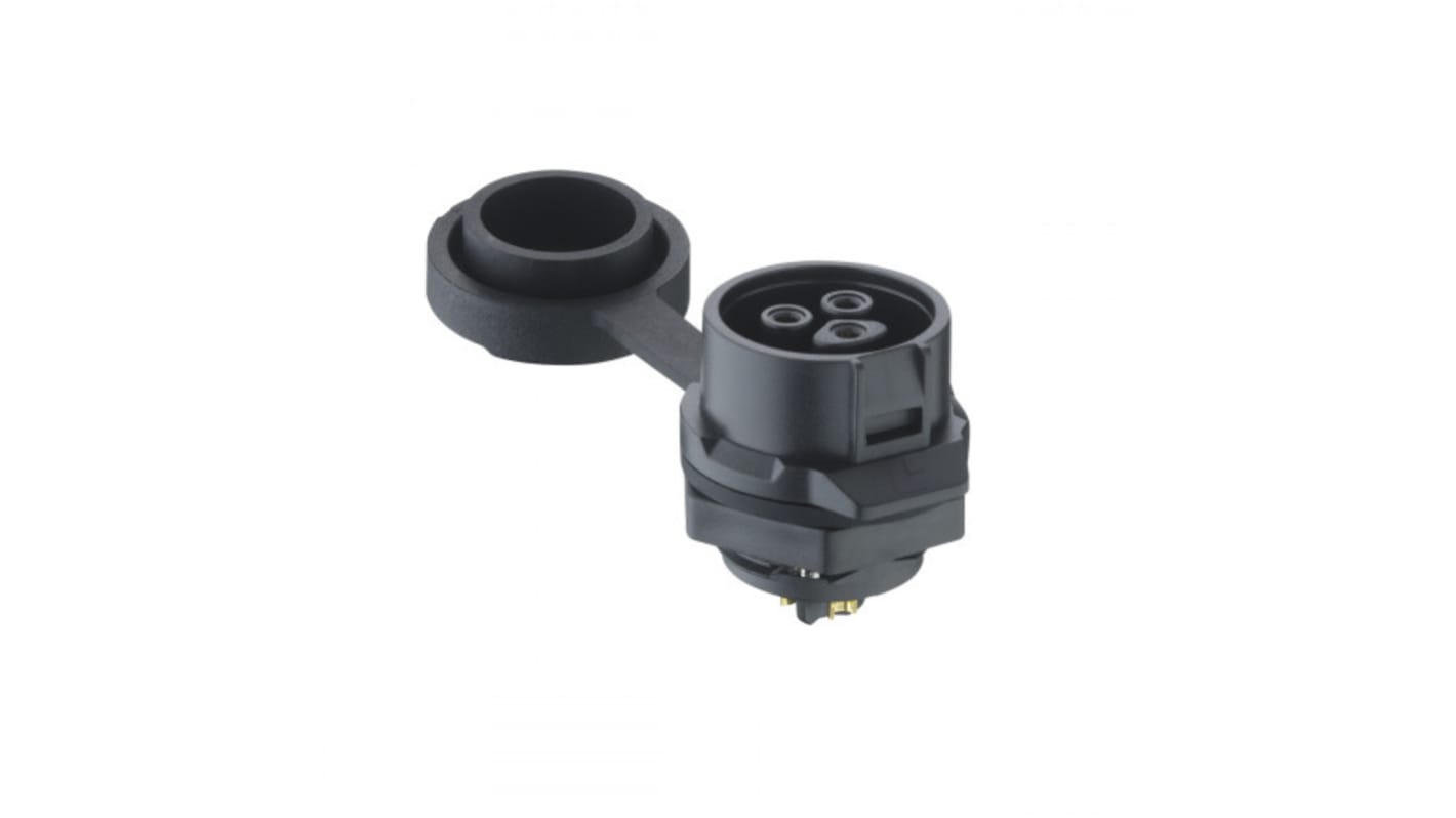 Lumberg Circular Connector, 3 Contacts, Chassis Mount, Socket, Female, IP65, IP67, 02 Series