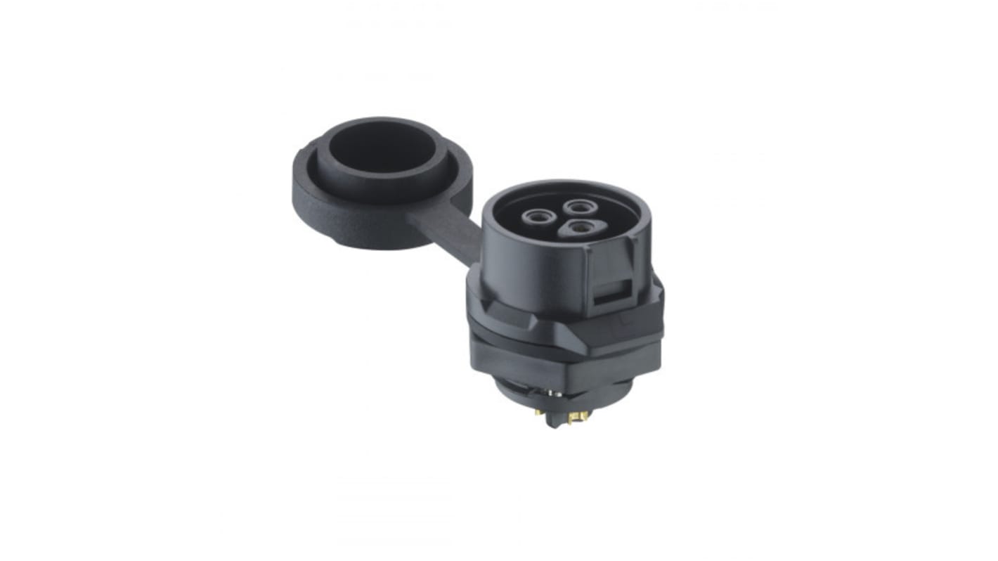 Lumberg Circular Connector, 9 Contacts, Chassis Mount, Socket, Female, IP65, IP67, 02 Series