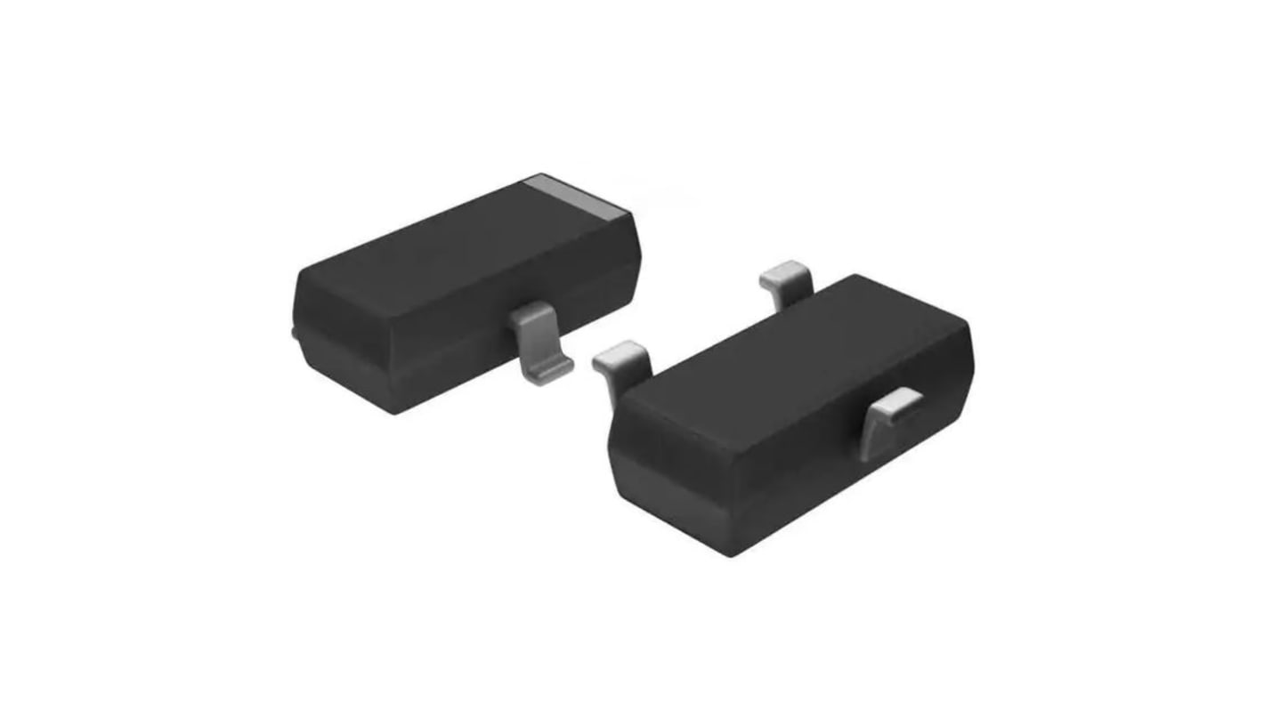 MOSFET onsemi, canale P, 0.5 Ω, 900 mA, SOT-23, Montaggio superficiale