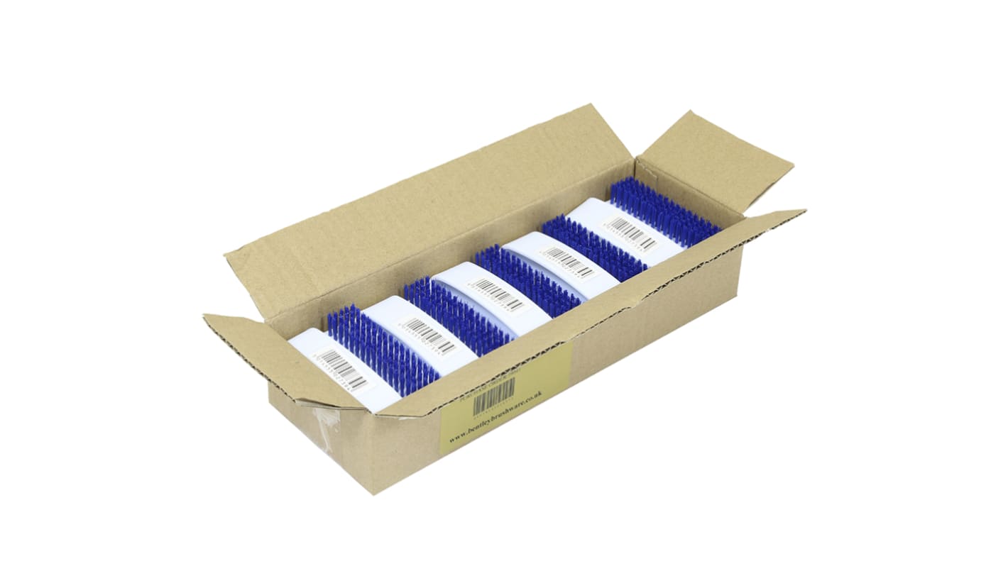 RS PRO Hard Bristle Blue Scrubbing Brush, Polyester bristle material