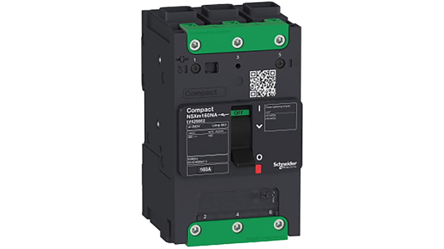 MCCB Schneider Electric, 3 Polos, 50A, Montaje a presión, Compacto, NSXm