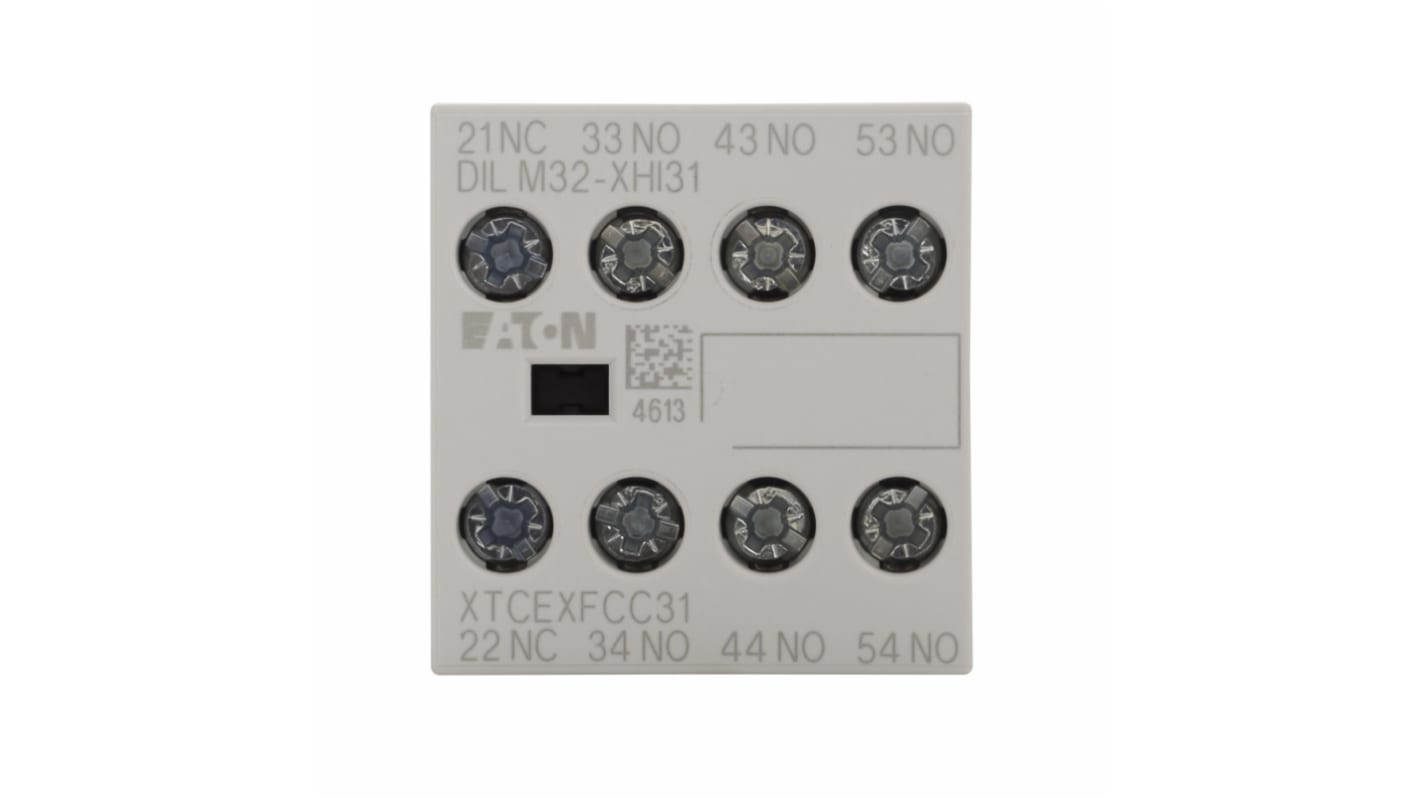 Eaton Eaton Moeller Hilfskontakt 4-polig DILM, 1 Öffner + 3 Schließer Frontmontage mit Schraubanschluss Anschluss 10 A