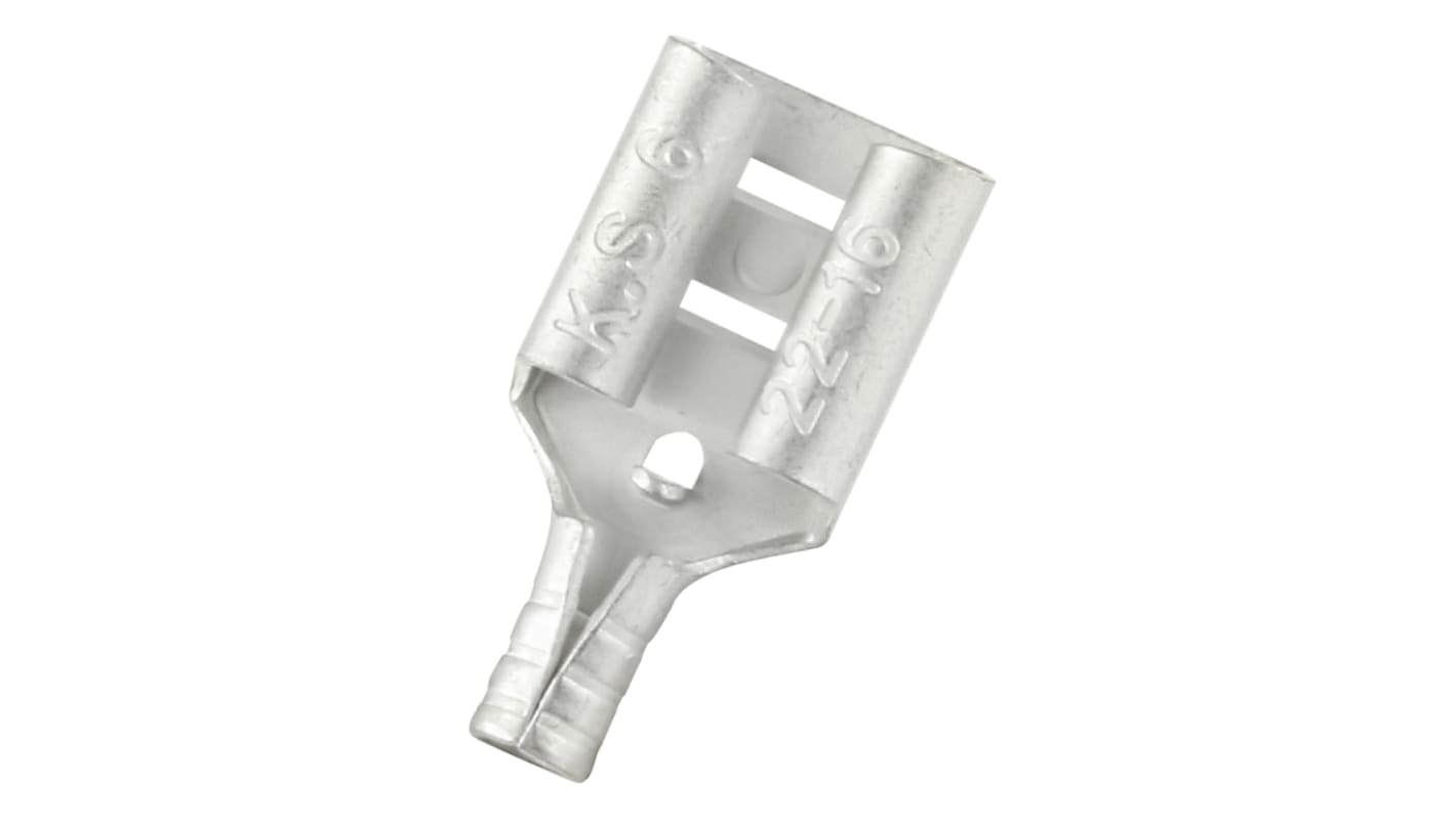 RS PRO Female Spade Connector, Receptacle, 0.8 x 6.35mm Tab Size, 0.5mm² to 1.5mm²