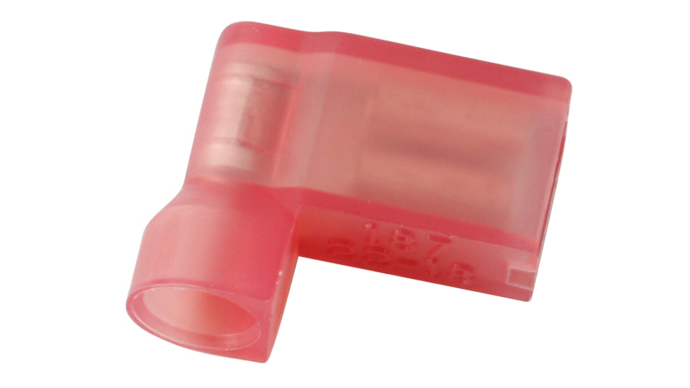 RS PRO Red Insulated Female Spade Connector, Flag Terminal, 0.5 x 4.75mm Tab Size, 0.5mm² to 0.75mm²