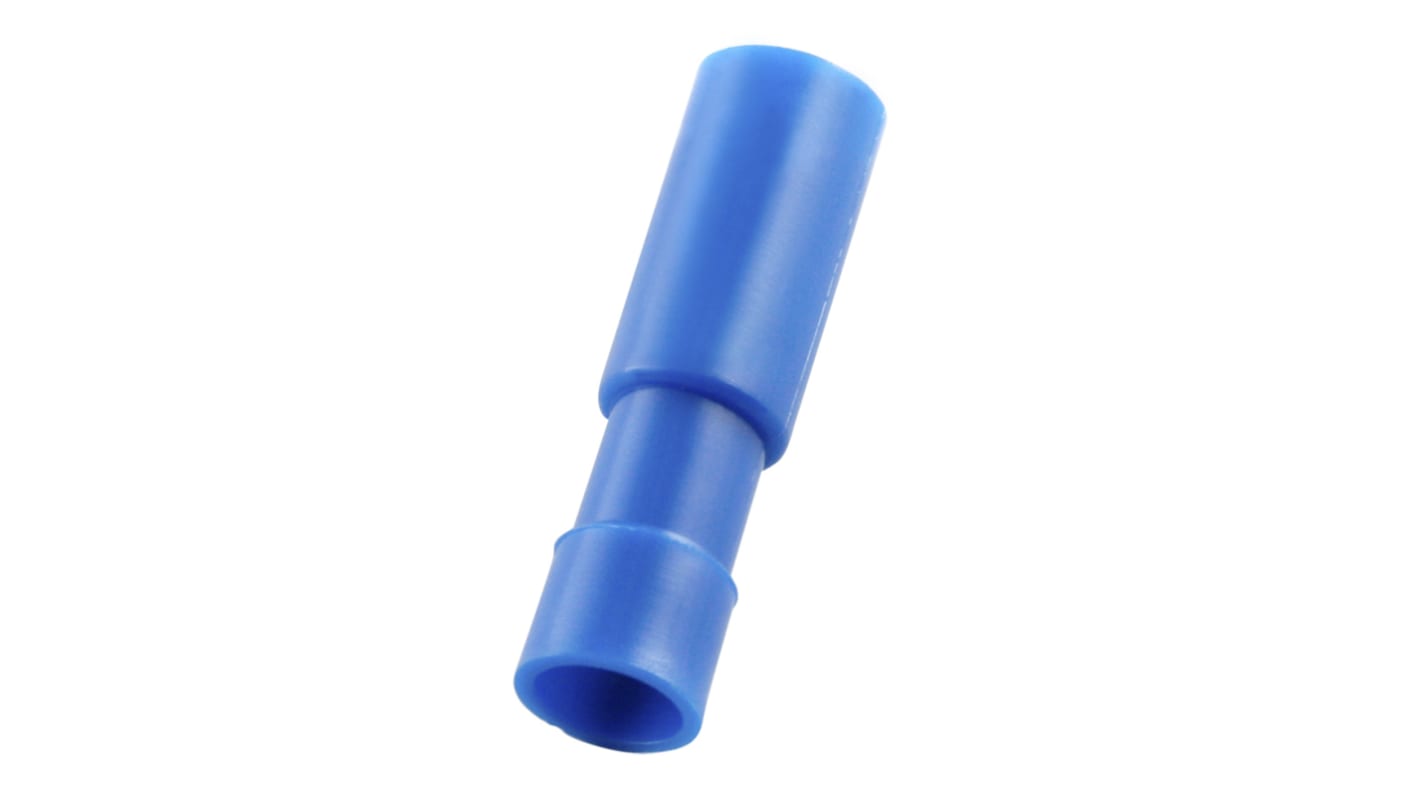 RS PRO Blue Insulated Female Spade Connector, Receptacle, 0.4 x 3.9mm Tab Size, 1.5mm² to 2.5mm²