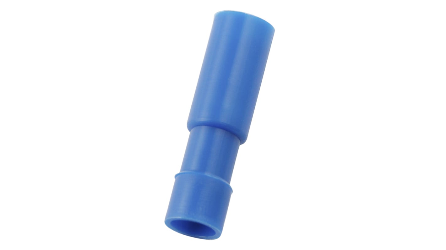 Terminal de lengüeta hembra aislado de color Azul RS PRO de crimpar, 0.4 x 3.9mm, 1.5mm² → 2.5mm², long. 25.3mm, de