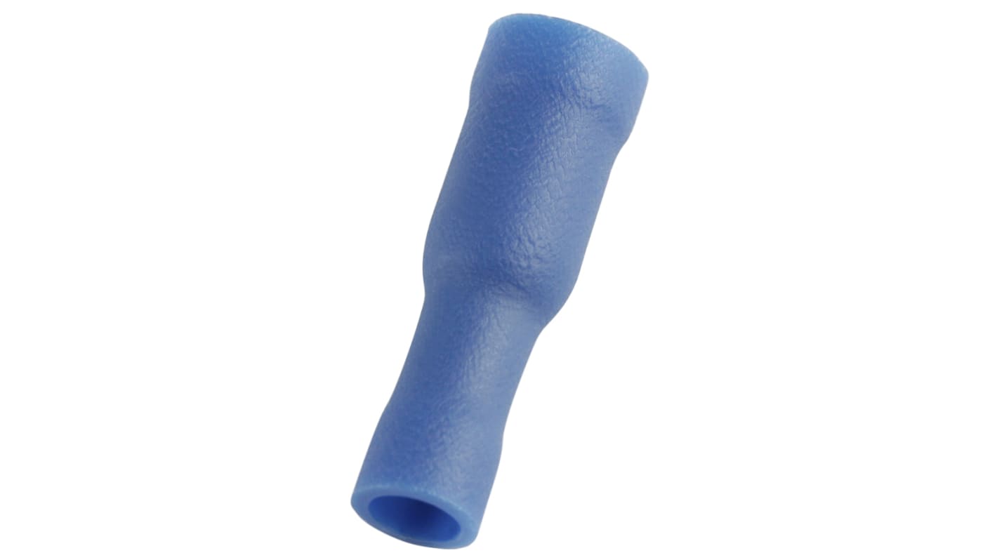 RS PRO Blue Insulated Female Spade Connector, Receptacle, 0.4 x 3.9mm Tab Size, 1.5mm² to 2.5mm²