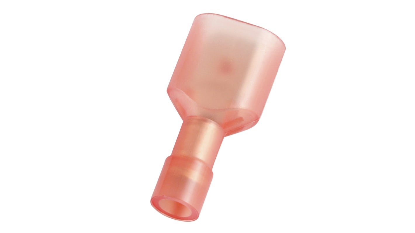 RS PRO Red Insulated Male Spade Connector, Tab, 0.5 x 4.75mm Tab Size, 0.5mm² to 1.5mm²