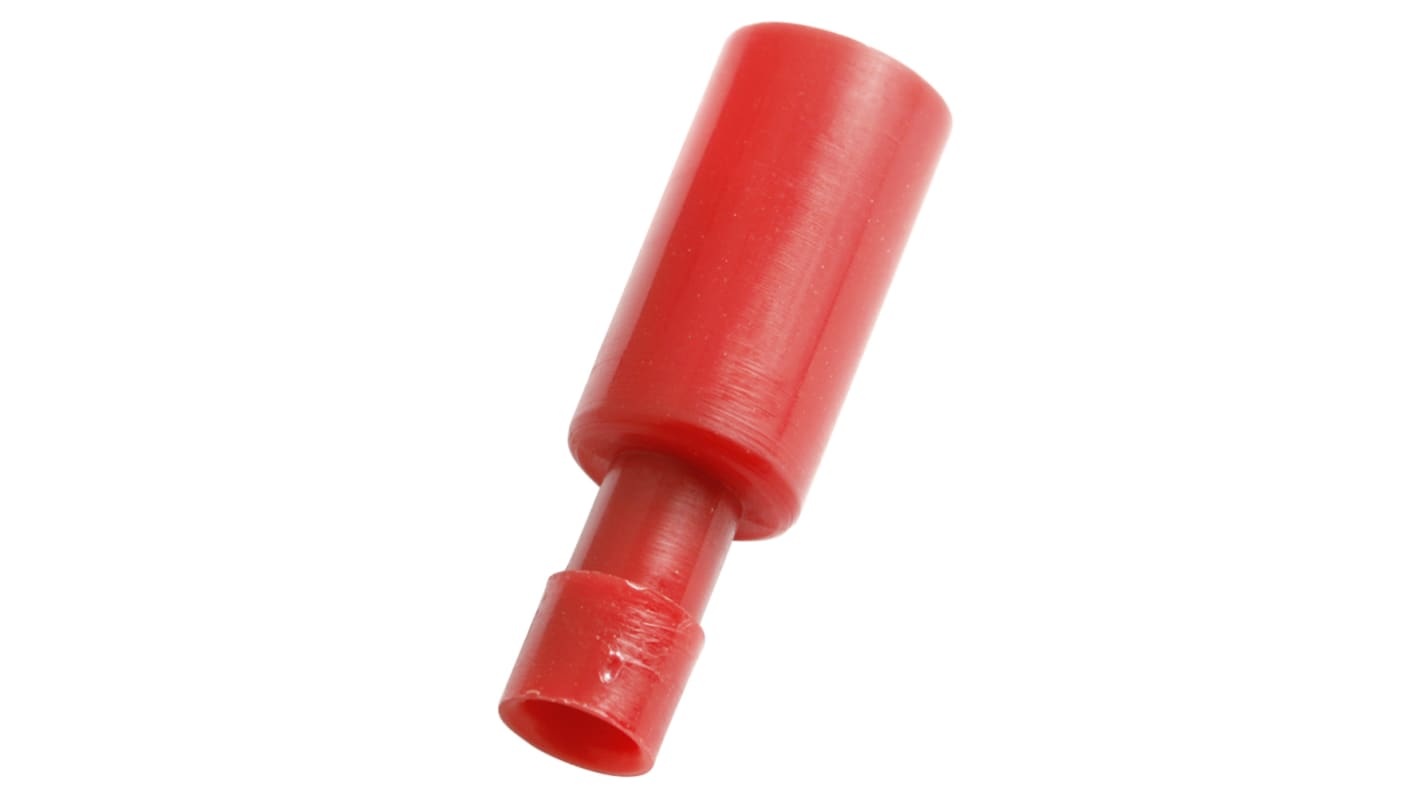 RS PRO Insulated Male Crimp Bullet Connector, 0.5mm² to 1.5mm², 22AWG to 16AWG, 4mm Bullet diameter, Red