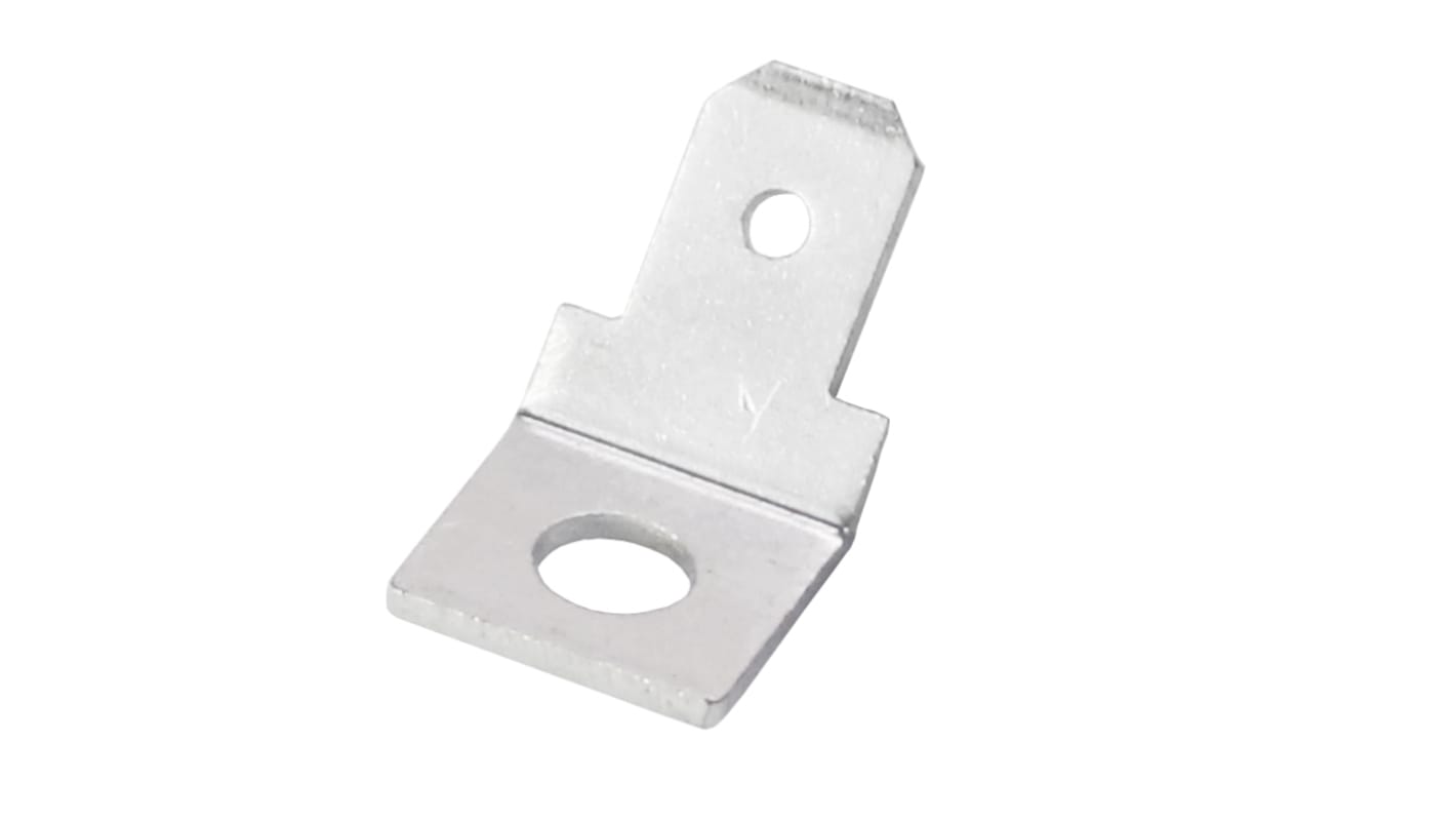 RS PRO Uninsulated Male Spade Connector, PCB Tab, 4.75 x 0.8mm Tab Size ...