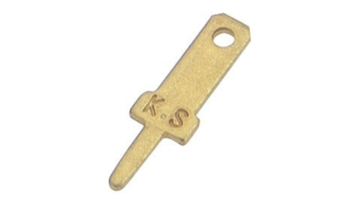 Terminal de lengüeta macho RS PRO de soldar, 2.8 x 0.5mm, long. 13.8mm, de Latón estañado