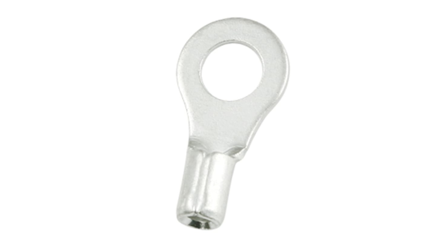 RS PRO Uninsulated Ring Terminal, 4.3mm Stud Size, 0.5mm² to 1.5mm² Wire Size