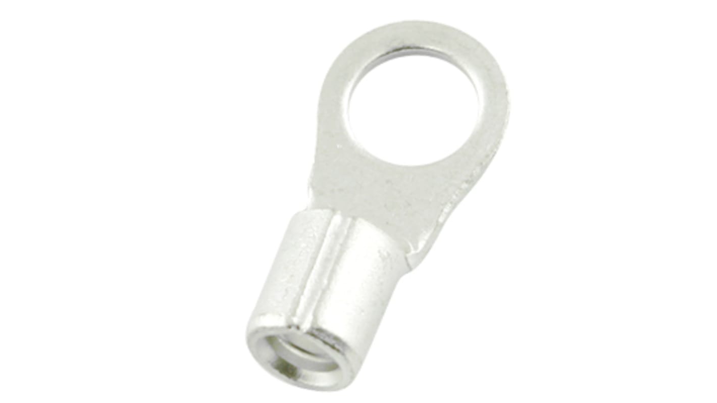 RS PRO Uninsulated Ring Terminal, 3.2mm Stud Size, 1.5mm² to 2.5mm² Wire Size