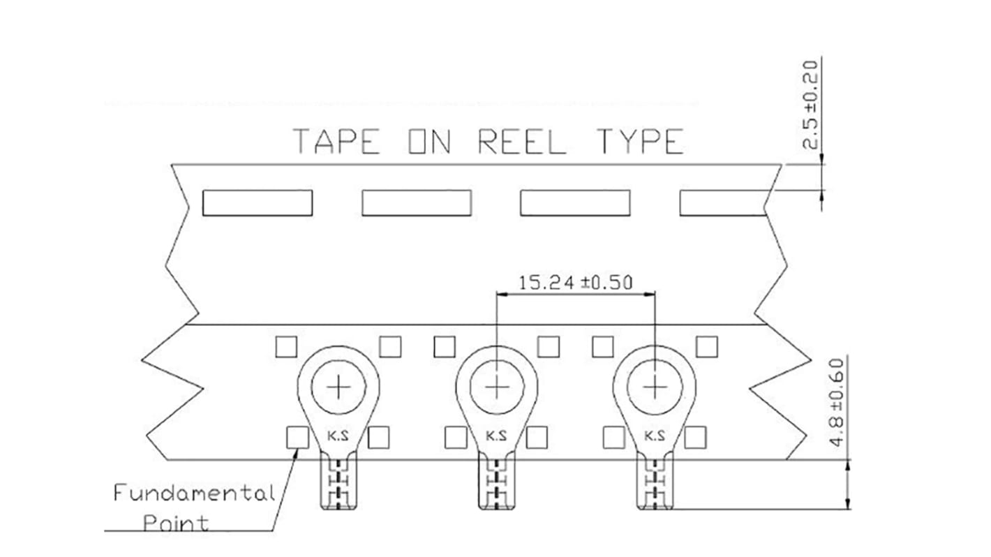 RS PRO Uninsulated Ring Terminal, 5.3mm Stud Size, 1.5mm² to 2.5mm² Wire Size