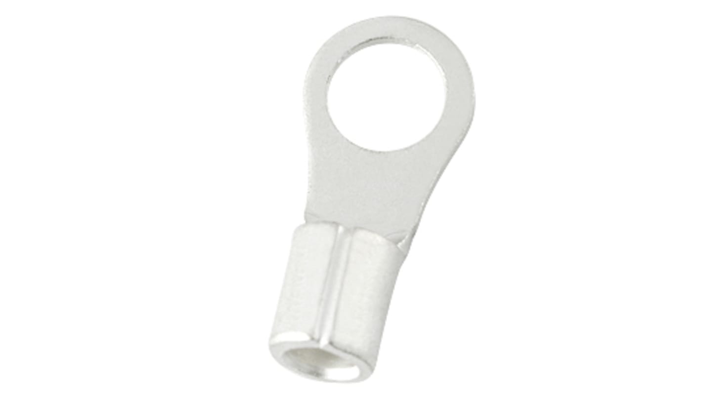 RS PRO Uninsulated Ring Terminal, 5.3mm Stud Size, 2.5mm² to 4mm² Wire Size