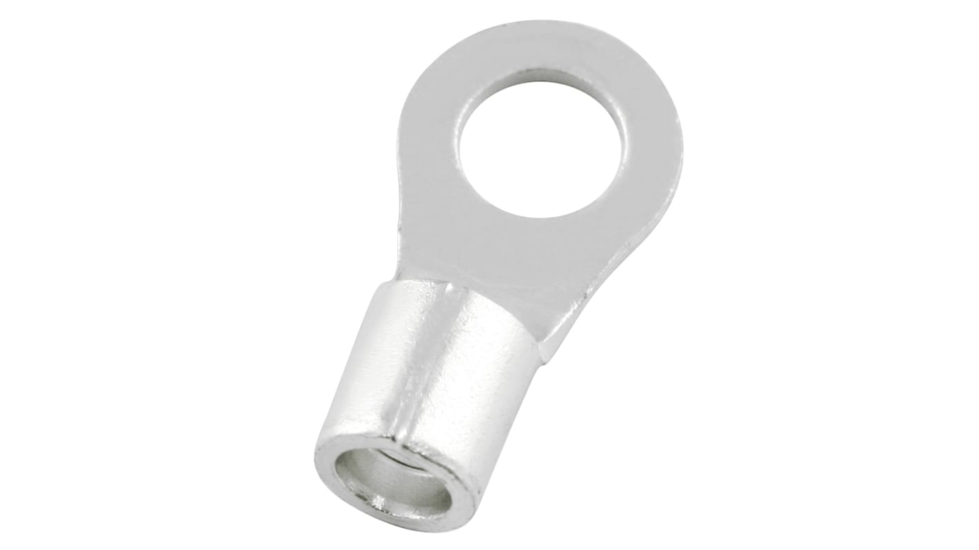 RS PRO Uninsulated Ring Terminal, 4.3mm Stud Size, 4mm² to 6mm² Wire Size