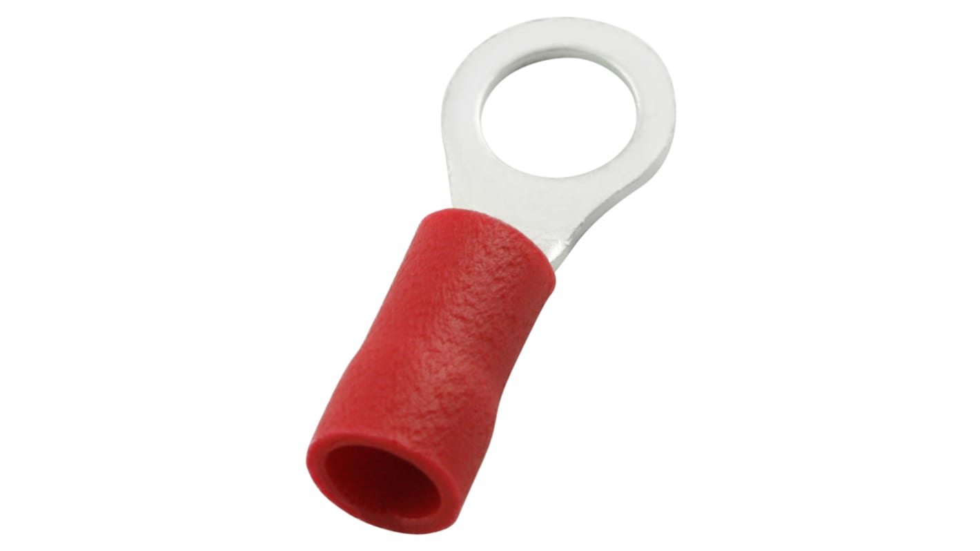 RS PRO Insulated Ring Terminal, 5.3mm Stud Size, 0.5mm² to 1.5mm² Wire Size, Red