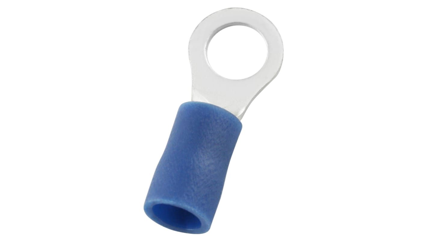 RS PRO Insulated Ring Terminal, 5.3mm Stud Size, 1.5mm² to 2.5mm² Wire Size, Blue