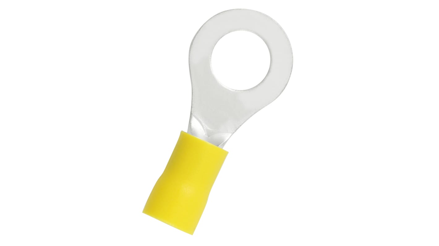 RS PRO Insulated Ring Terminal, 8.4mm Stud Size, 4mm² to 6mm² Wire Size, Yellow