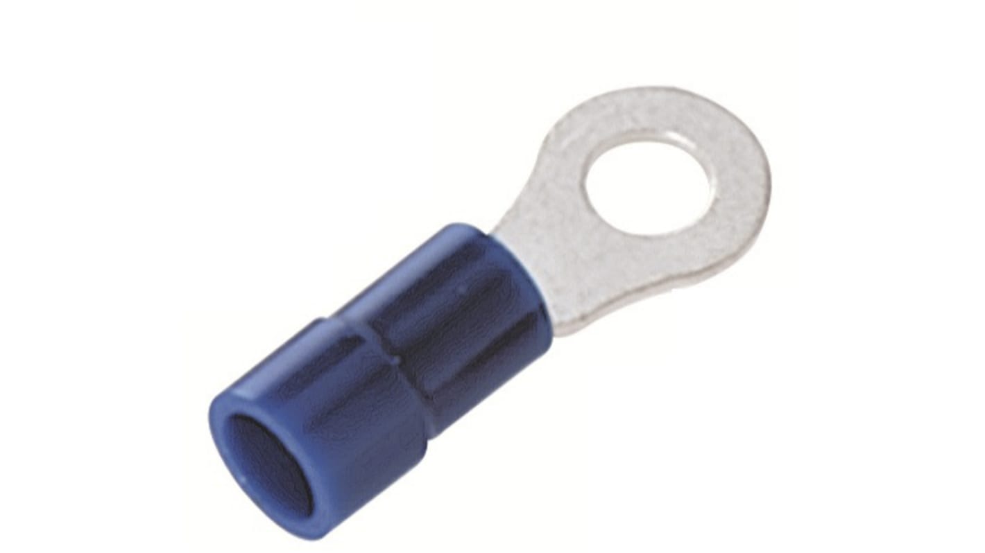 RS PRO Ringkabelschuh, Isoliert, Vinyl, Blau, aussen ø 6.6mm 