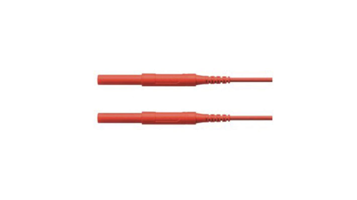 Cable de prueba Schutzinger de color Rojo, Macho-Macho, 16A, 500mm