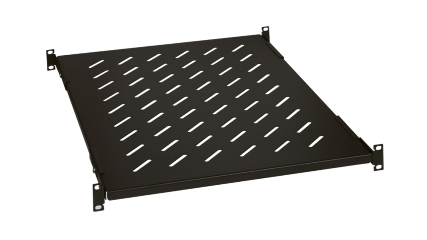 Plateau fixe Noir ventilé Linkeo Legrand, prof. 425mm x larg. 440mm, 50kg max.