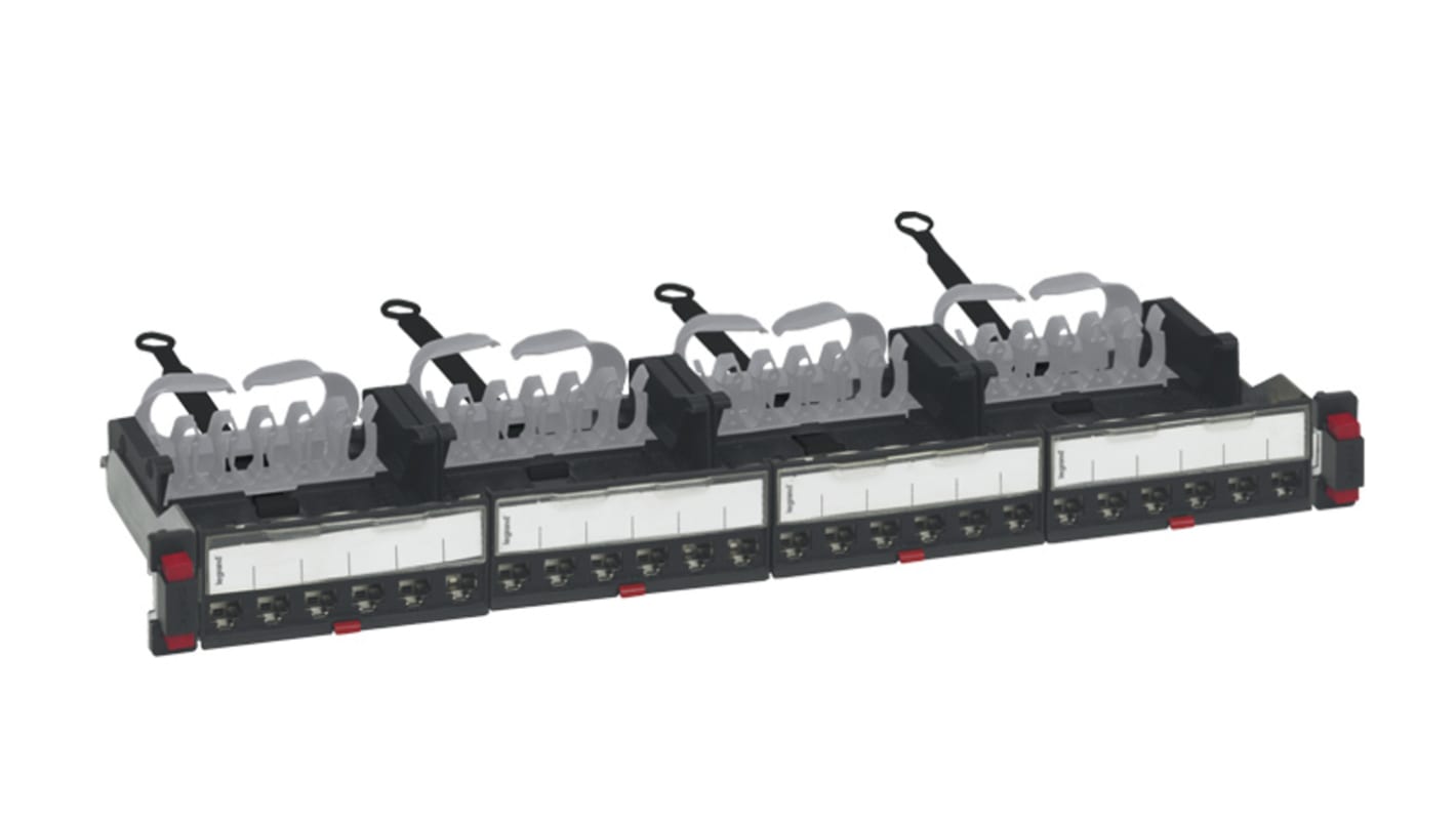 Panel de conexión RJ Legrand 0 337 70, Cat6a, 24 puertos, RJ45, UTP, Amarillo, Serie LCS³