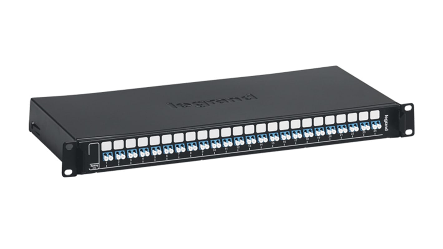 Legrand 24 Port LC Multimode Dupleks Fiberoptisk patchpanel, lysleder patchpanel, 1U