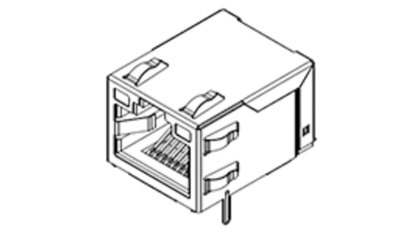 Złącze RJ45 Żeński Złącze RJ45 Montaż powierzchniowy Cat5, Cat5e Molex, 90°, 8P8C-żyłowe