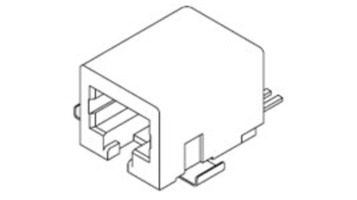 Złącze RJ45 Żeński Złącze RJ45 Montaż powierzchniowy Cat3 Molex, 90° 6P6C-żyłowe