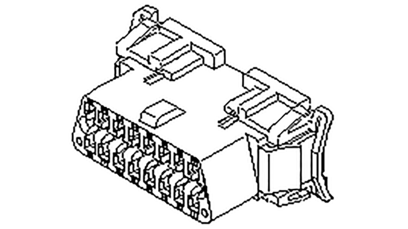 Molex OBD-II  Automotive, Kfz-Steckverbinder, Buchsengehäuse, Buchse, 16-polig, Schwarz / 2-reihig, 6A