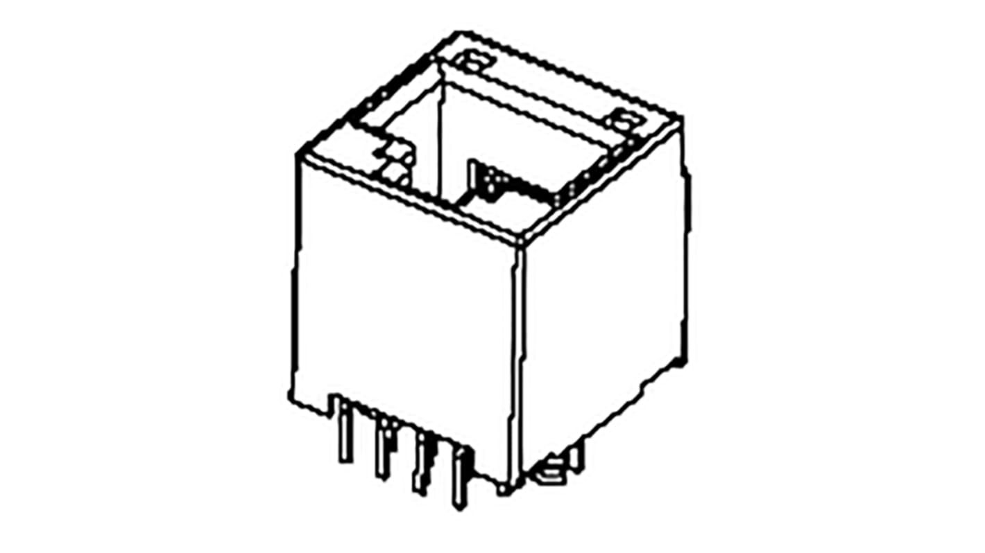 Konektor RJ45 Cat3, svislý, Průchozí otvor, Samice, číslo řady: 95503, počet portů: 1