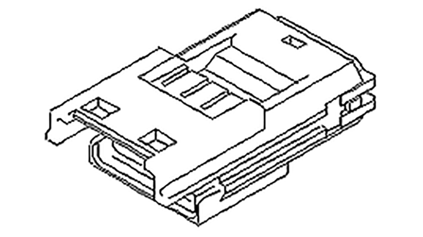 Molex Female Crimp Connector Housing, 5mm Pitch, 2 Way, 1 Row