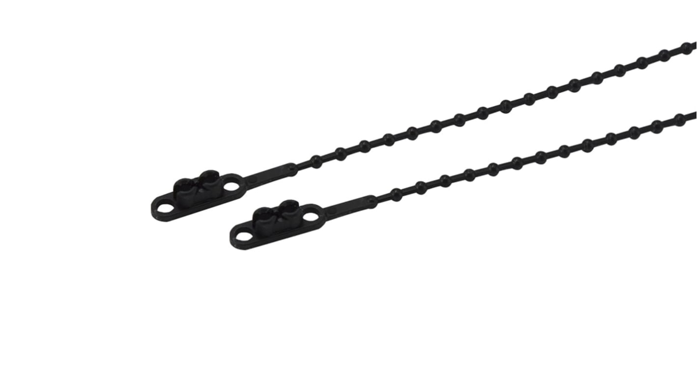 Brida RS PRO de Nylon 66 Negro, 230mm x 3.6 mm, Cabeza doble Knot