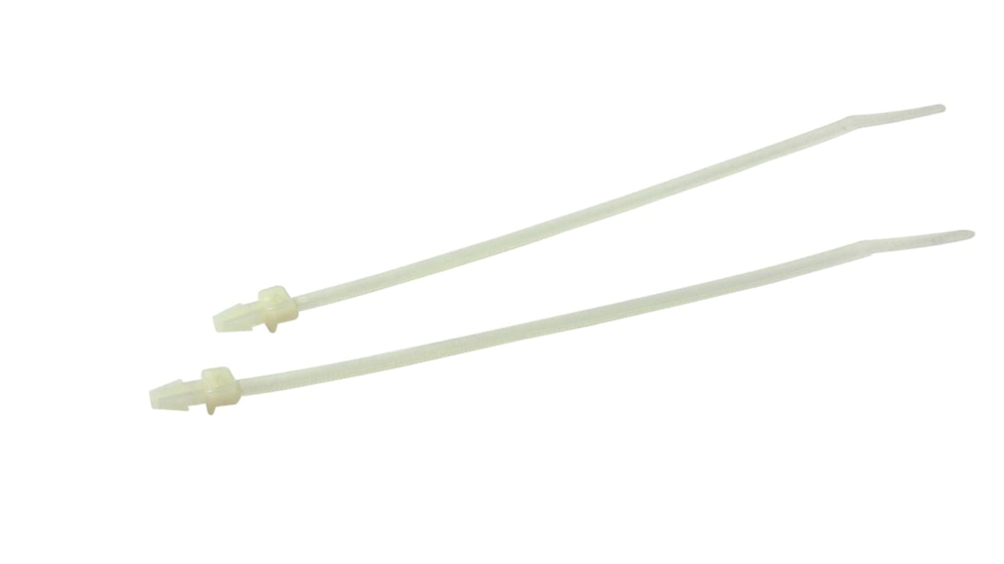 RS PRO Kábelkötegelő-tartó 168mm 3,8 mm, használható: 40mm széles kábelkötegelőkhöz, Natúr