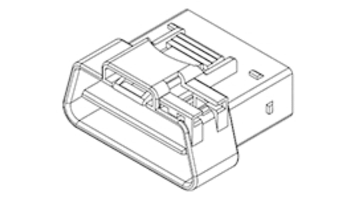 Connettore automotive Molex, Maschio, 10A, 16 vie, 2 file, Montaggio su cavo