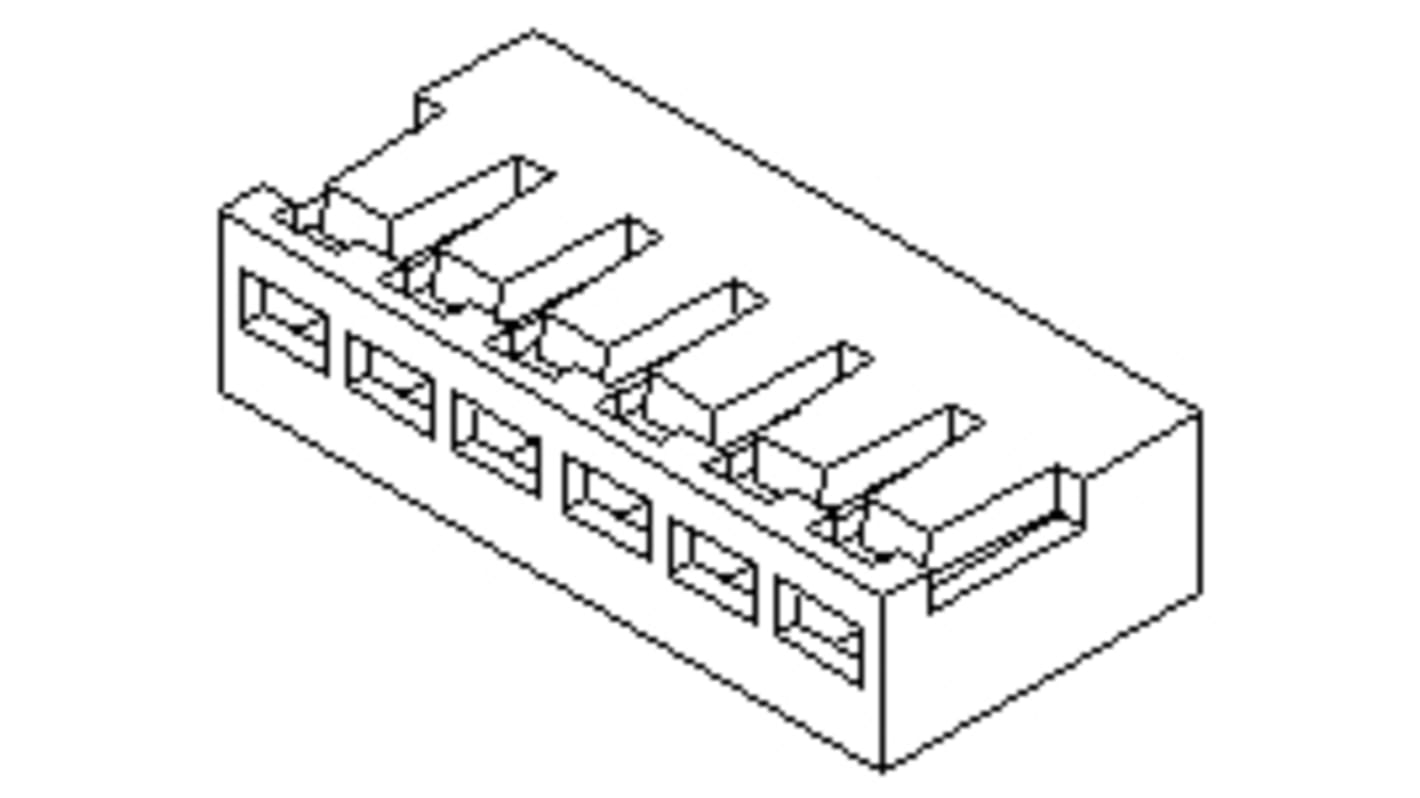 Carcasa de conector de crimpado Molex Hembra 35023-0005, paso: 2mm, 5 contactos, , 1 fila filas, Macho, Montaje en PCB