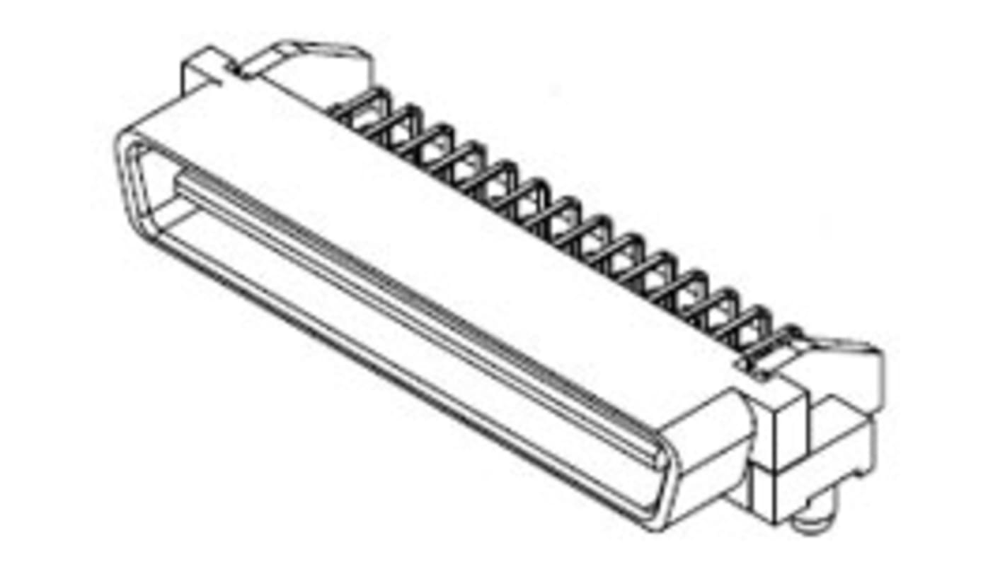 Molex SCSI csatlakozó 71661 sorozat, 100 érintkező, Derékszögű, Átmenő furat, távolság: 1.27mm, Forrasztás