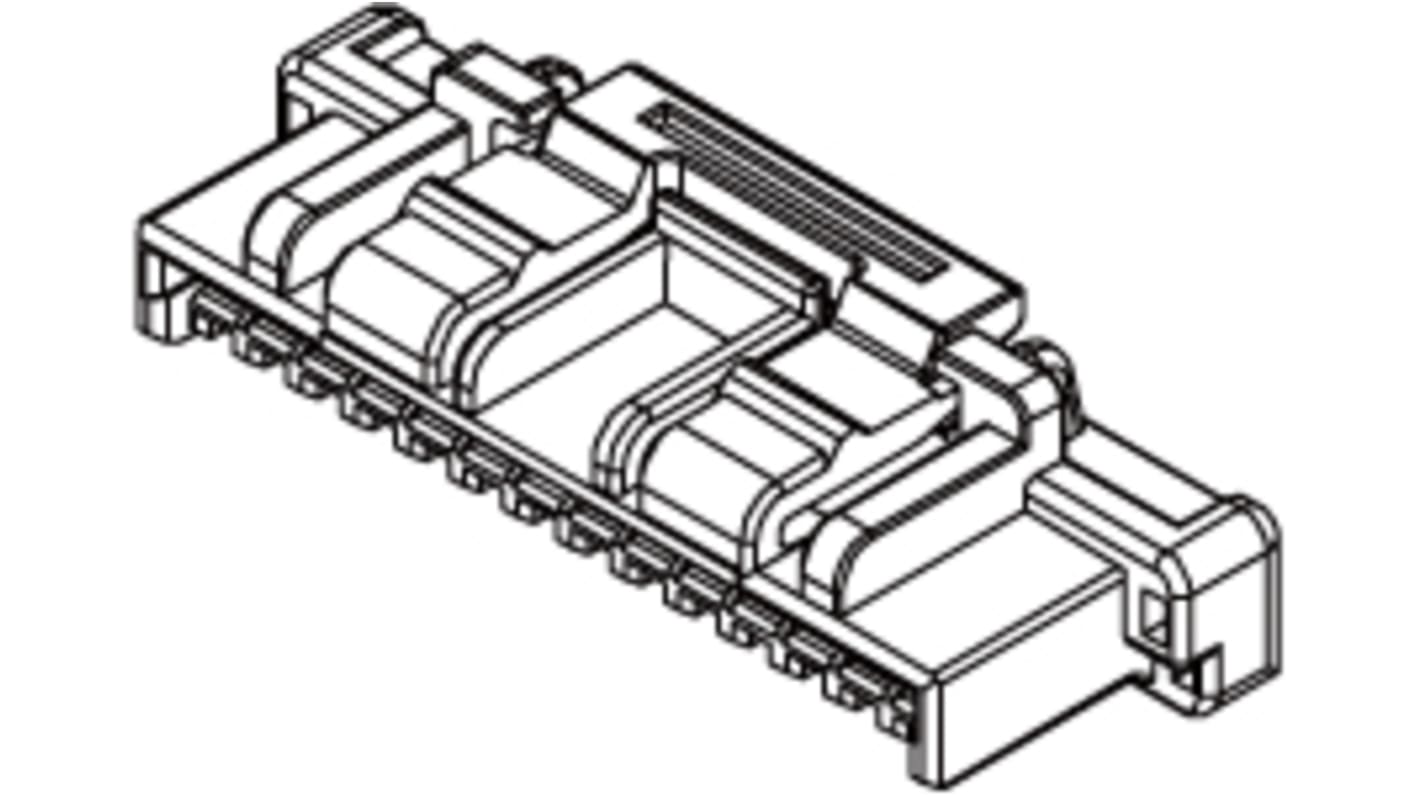 Molex Crimpsteckverbinder-Gehäuse Buchse 1.5mm, 3-polig / 1-reihig, PCB für 502579 Crimp-Anschlussklemme für 24-28 AWG,
