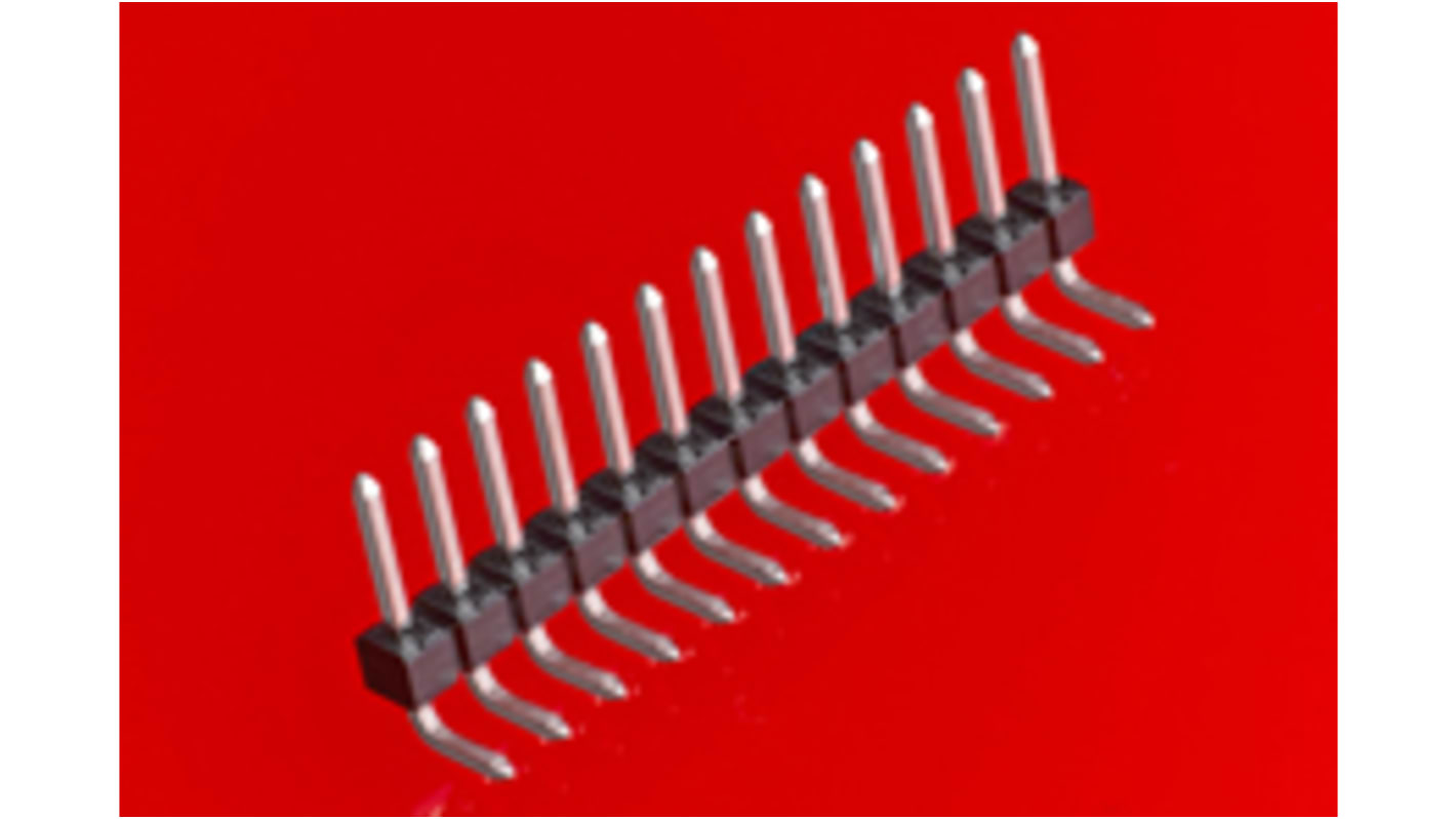 Molex KK 254 Series Right Angle Through Hole Pin Header, 2 Contact(s), 2.54mm Pitch, 1 Row(s), Unshrouded